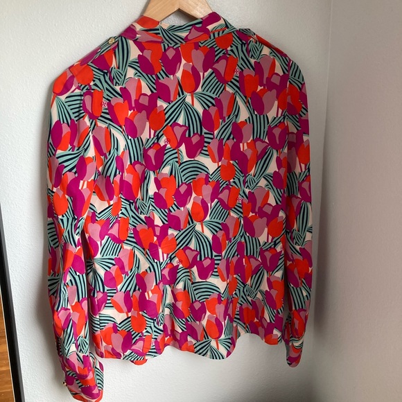 Tory Burch Logo Button Down Top 4 - Picture 5 of 6